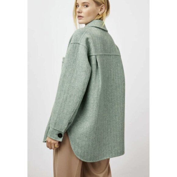 Rails Women's Wool Blend Connie Shirt Jacket Kelly Herringbone XL NWT $363 - Picture 3 of 13
